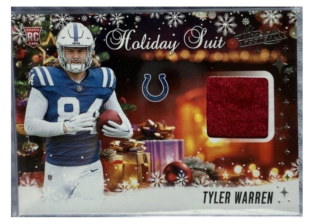 2025 Panini Absolute Countdown Calendar Holiday Suit Relics Tyler Warren #48 card