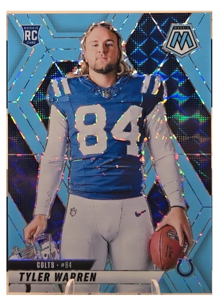 2025 Panini Mosaic Base Set Tyler Warren Blue Fluorescent #281 card