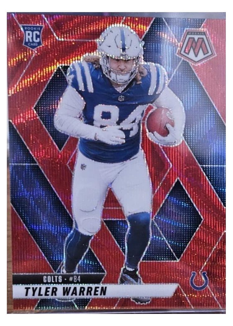 2025 Panini Mosaic Base Set Tyler Warren Red Wave #354 card