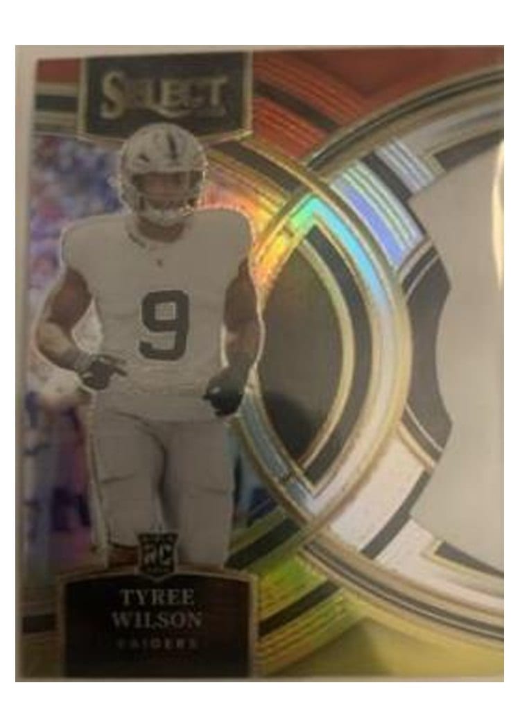 2023 Panini Select Base Set Tyree Wilson Red Yellow Prizm Die-Cut #119 card