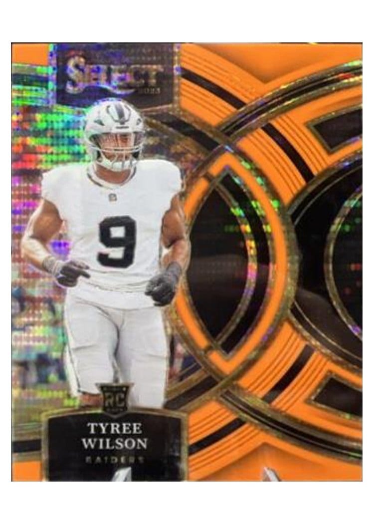 2023 Panini Select Base Set Tyree Wilson Neon Orange Pulsar Prizm #119 card