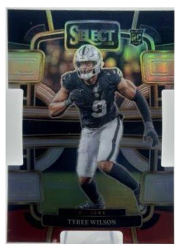 2023 Panini Select Base Set Tyree Wilson Black Red Prizm Die-Cut #60 card