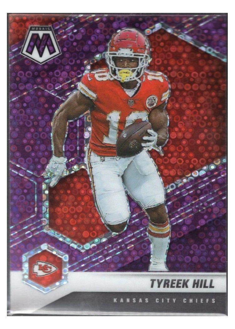 2021 Panini Mosaic Base Set Tyreek Hill No Huddle Purple Mosaic #238 card