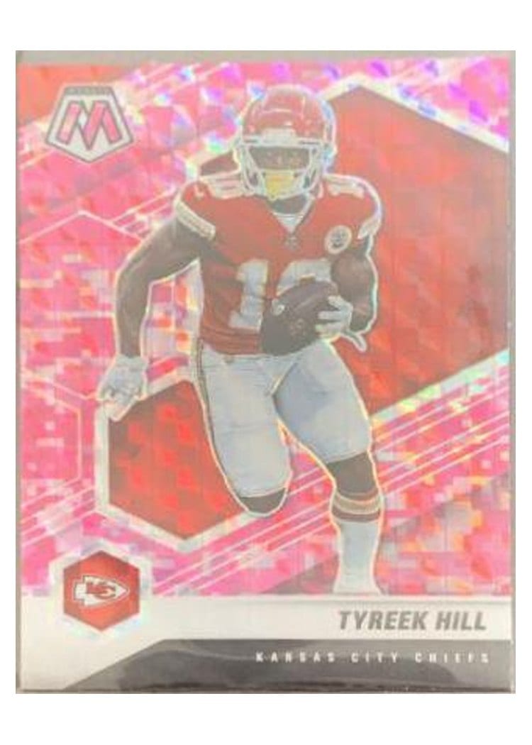 2021 Panini Mosaic Base Set Tyreek Hill Camo Pink Mosaic #5 card