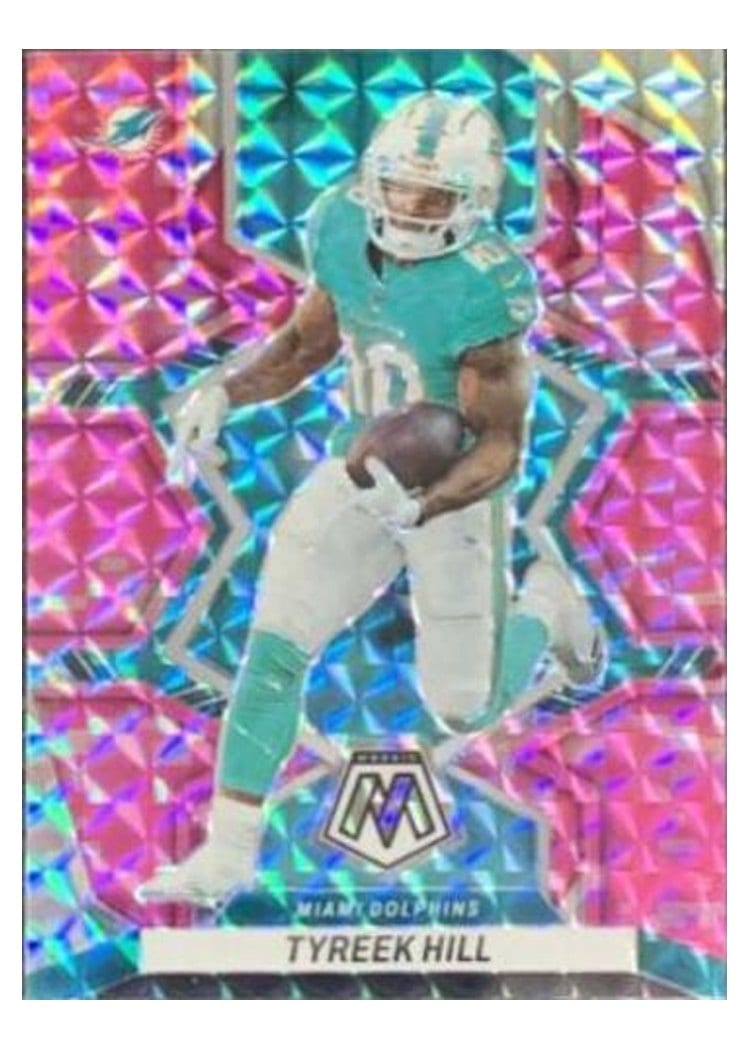 2022 Panini Mosaic Base Set Tyreek Hill Camo Pink #212 card