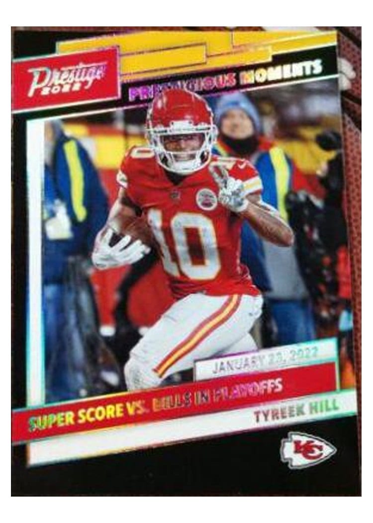2022 Panini Prestige Prestigious Moments Tyreek Hill #PM-1 card