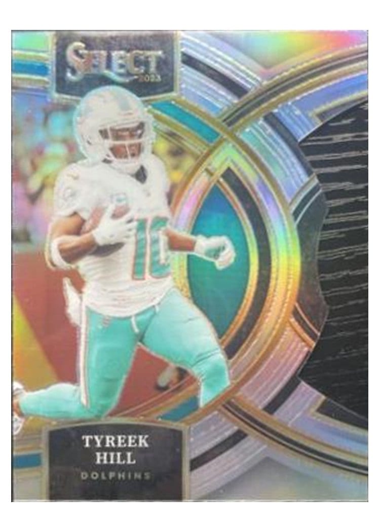 2023 Panini Select Base Set Tyreek Hill Silver Prizm Die-Cut #142 card