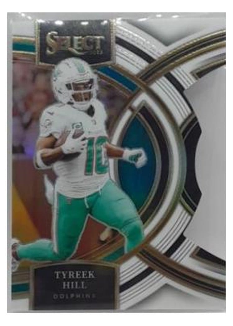 2023 Panini Select Base Set Tyreek Hill White Prizm Die-Cut #142 card
