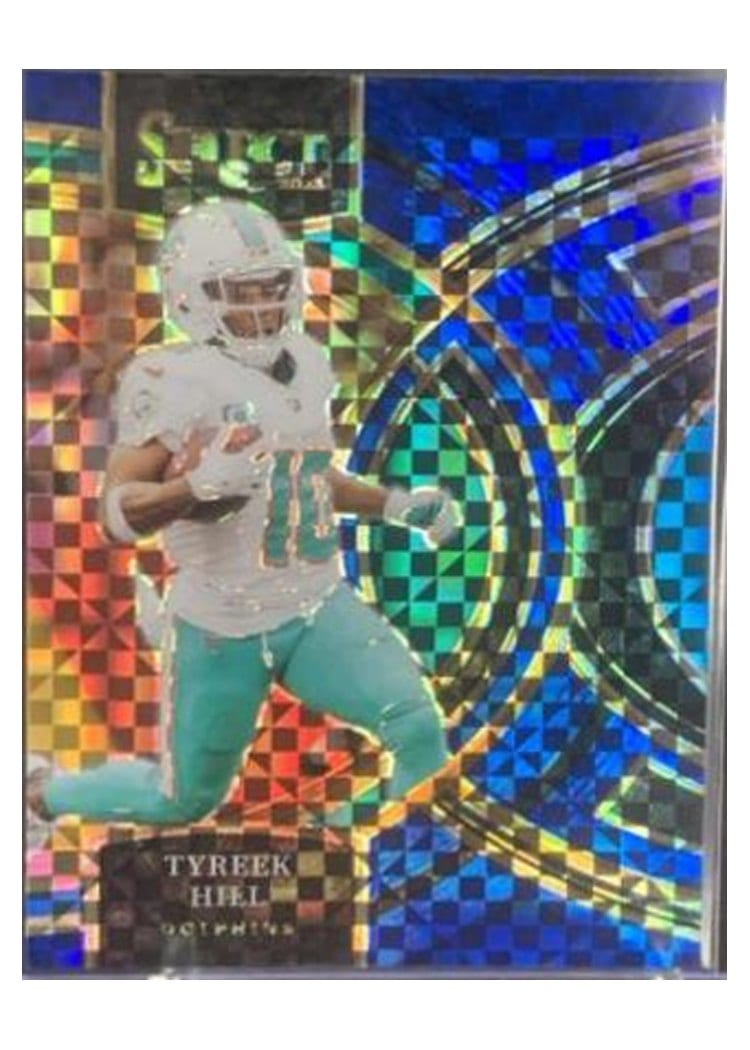 2023 Panini Select Base Set Tyreek Hill Blue Prizm #142 card