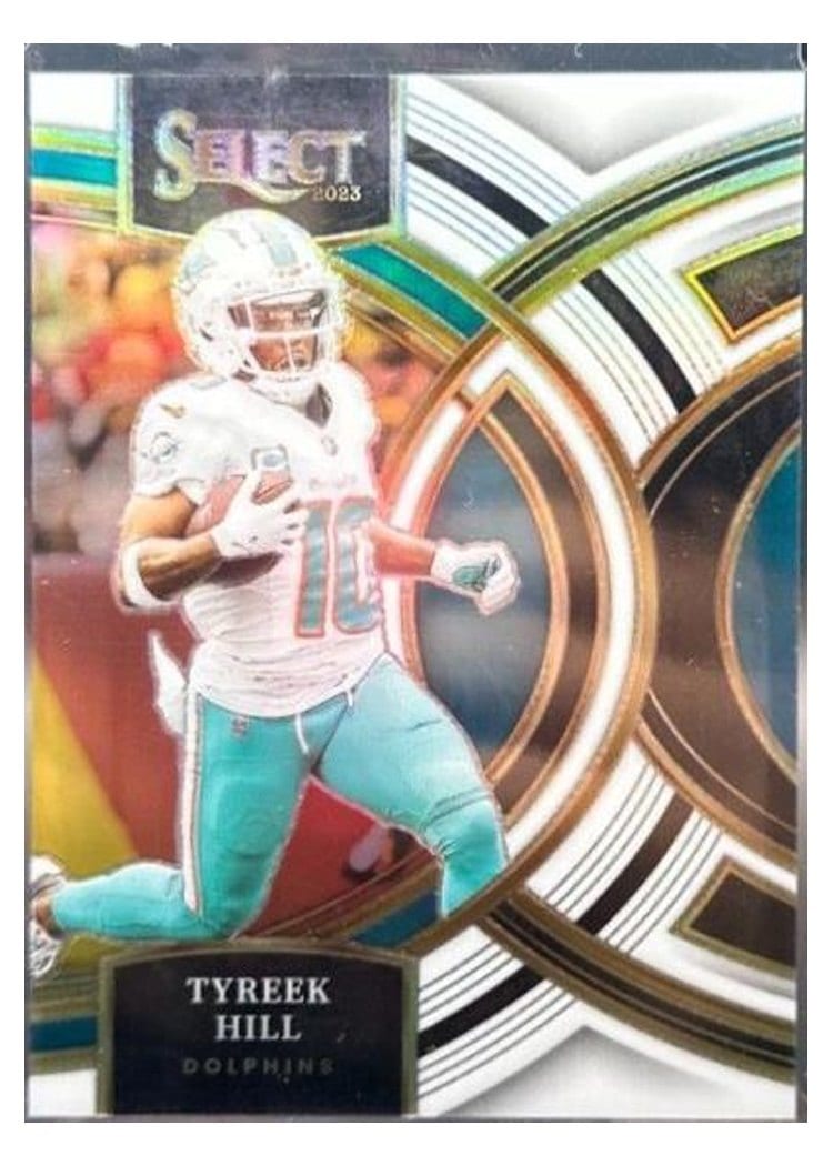 2023 Panini Select Base Set Tyreek Hill White Prizm #142 card