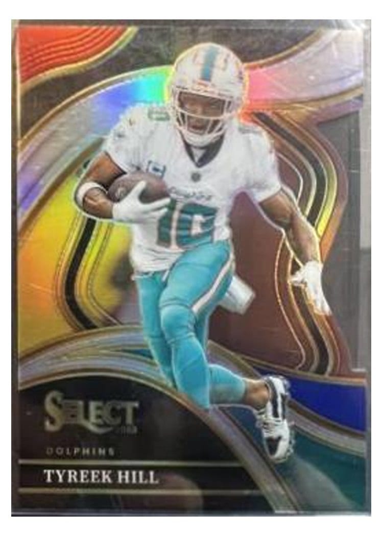2023 Panini Select Base Set Tyreek Hill Red Blue Prizm Die-Cut #209 card