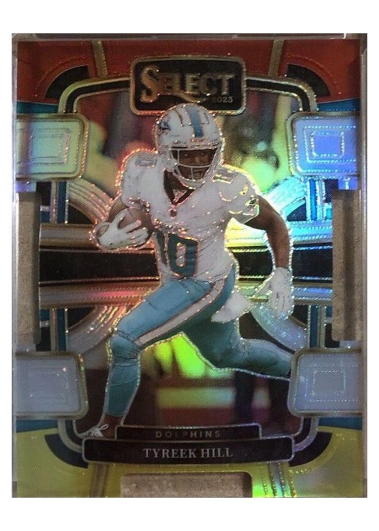 2023 Panini Select Base Set Tyreek Hill Gold Prizm Die-Cut #62 card