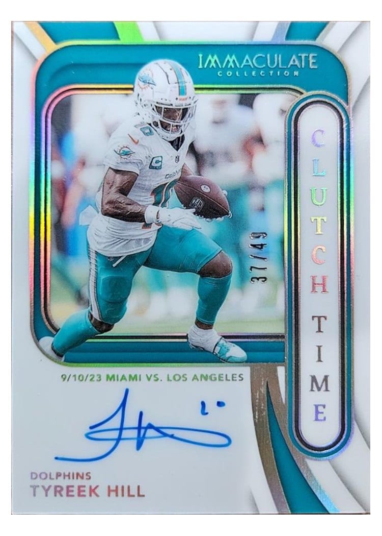2024 Panini Immaculate Collection Clutch Time Signatures Tyreek Hill #2 card