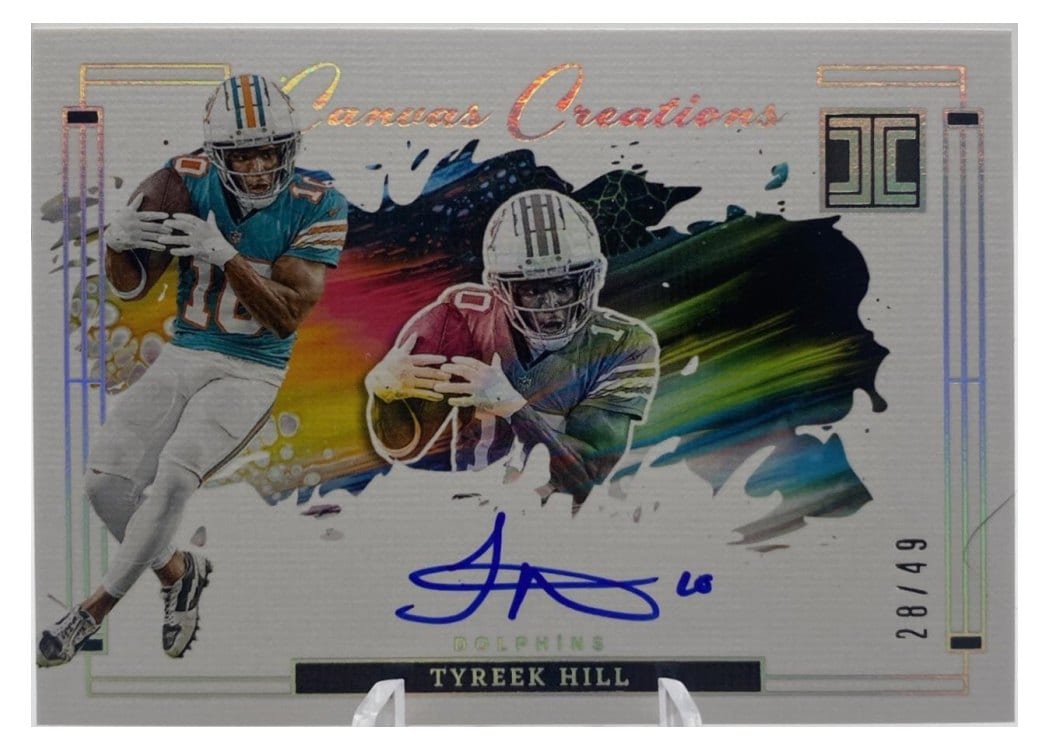 2024 Panini Impeccable Canvas Creations Signatures Tyreek Hill #4 card