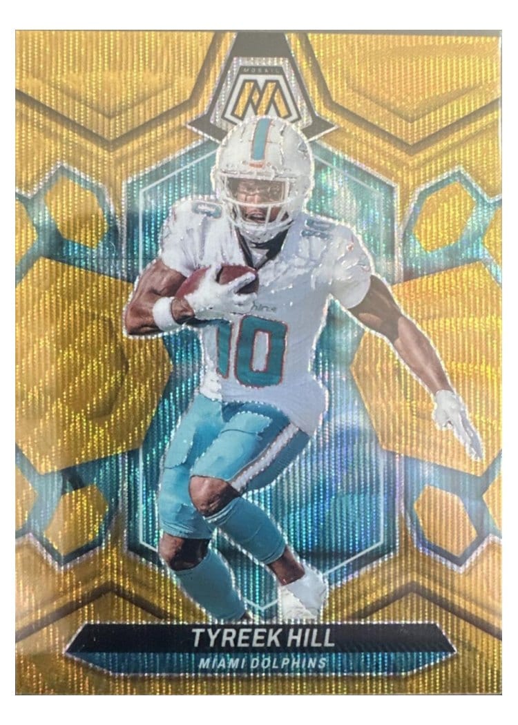 2024 Panini Mosaic Base Set Tyreek Hill Gold Wave #137 card