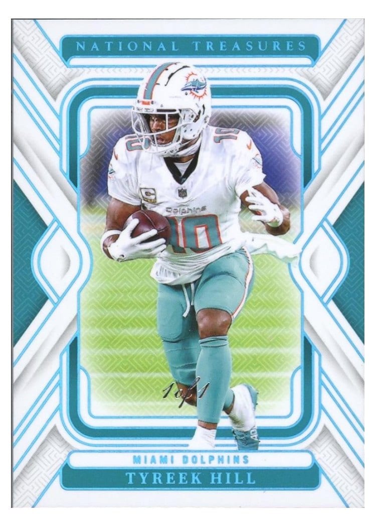 2024 Panini National Treasures Base Set Tyreek Hill #62 card
