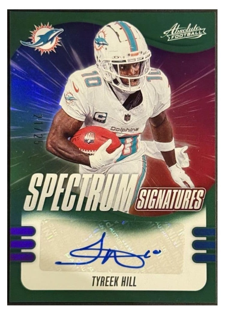 2025 Panini Absolute Spectrum Signatures Tyreek Hill #SPS-THL card