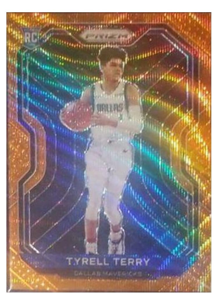 2020-21 Panini Prizm Base Set Tyrell Terry Orange Wave Prizm #259 card