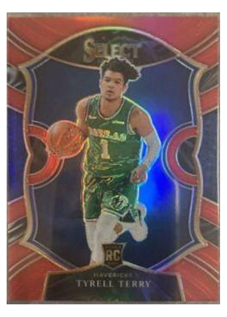 2020-21 Panini Select Base Set Tyrell Terry Red Prizm #91 card