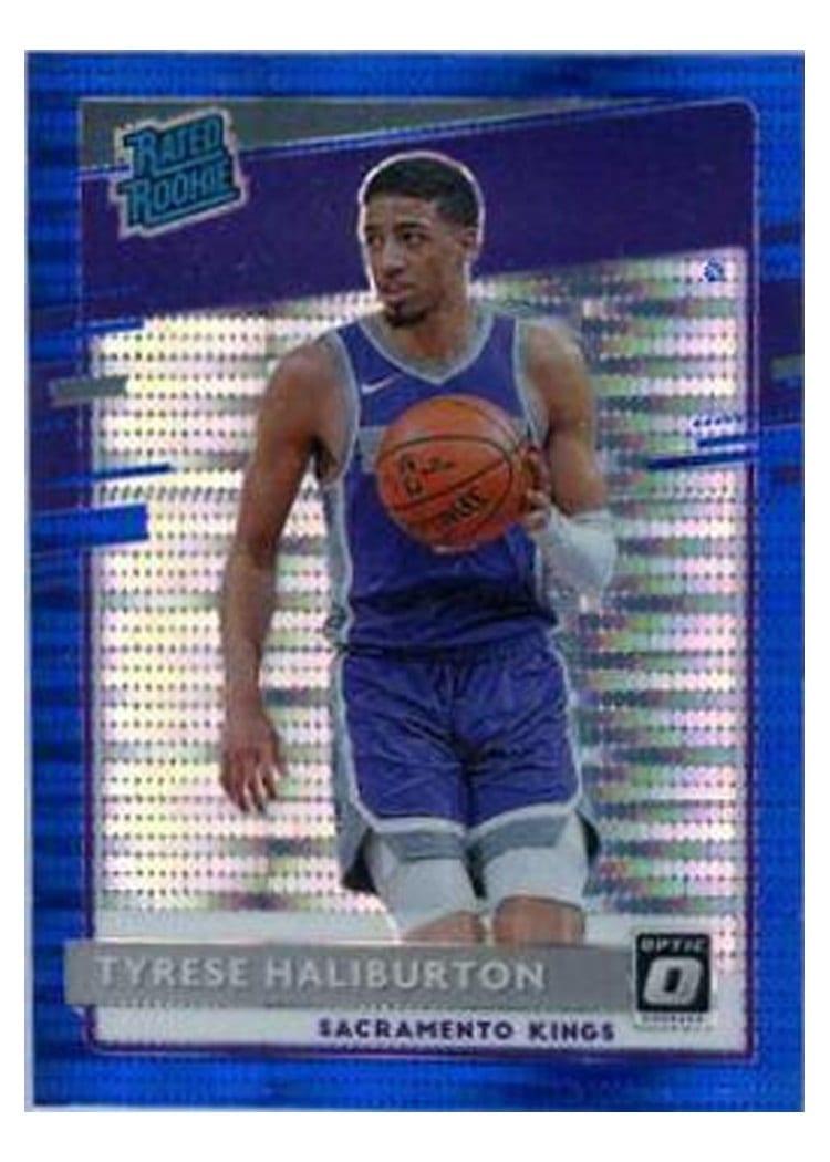 2020 Panini Donruss Optic Tyrese Haliburton Blue Pulsar #162 card