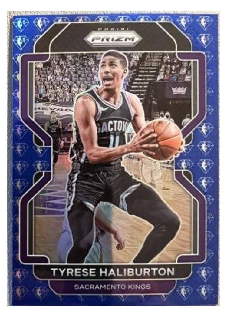 2021-22 Panini Prizm Base Set Tyrese Haliburton #196 card