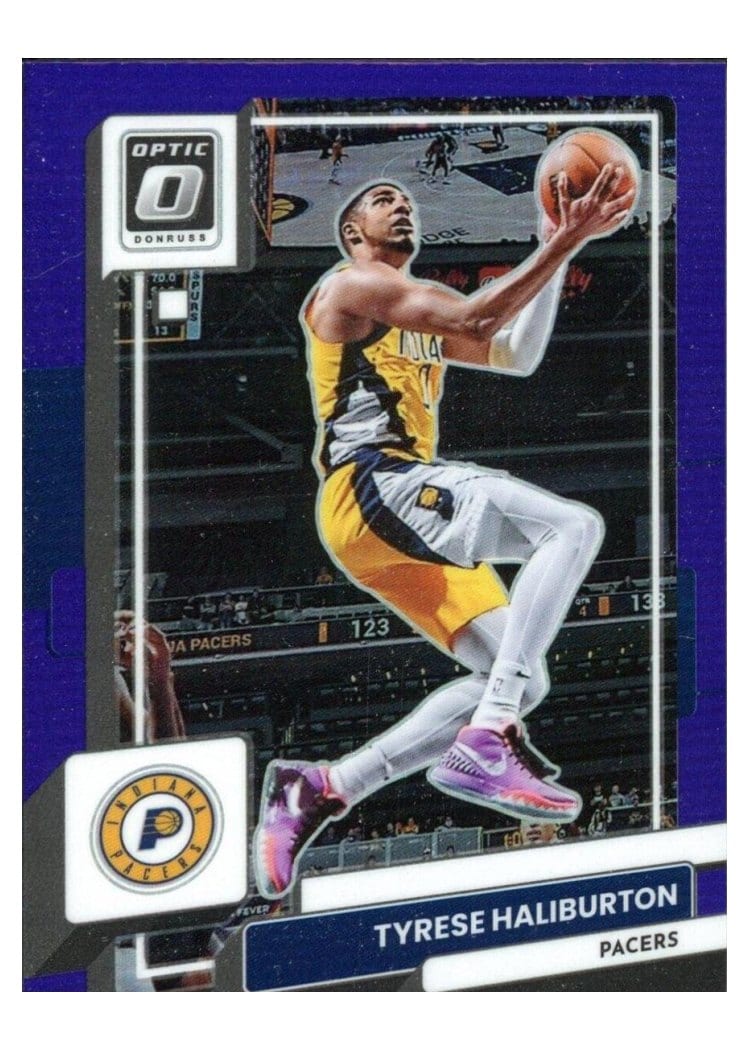 2022-23 Donruss Optic Base Set Tyrese Haliburton Purple #99 card