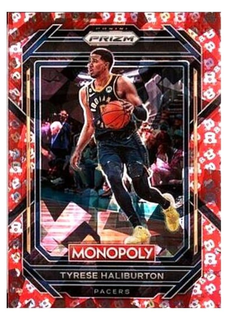 2023-24 Panini Prizm Monopoly Base Set Tyrese Haliburton Free Parking #34 card