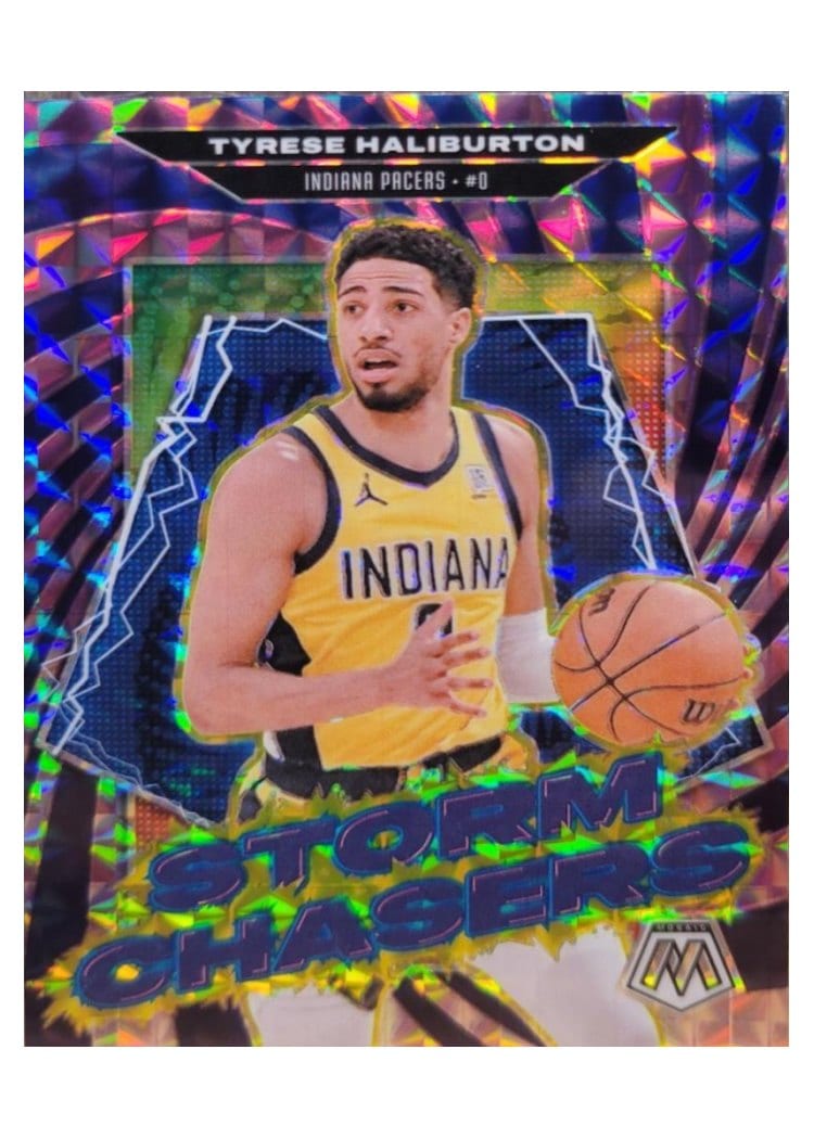2024-25 Panini Mosaic Storm Chasers Tyrese Haliburton #3 card