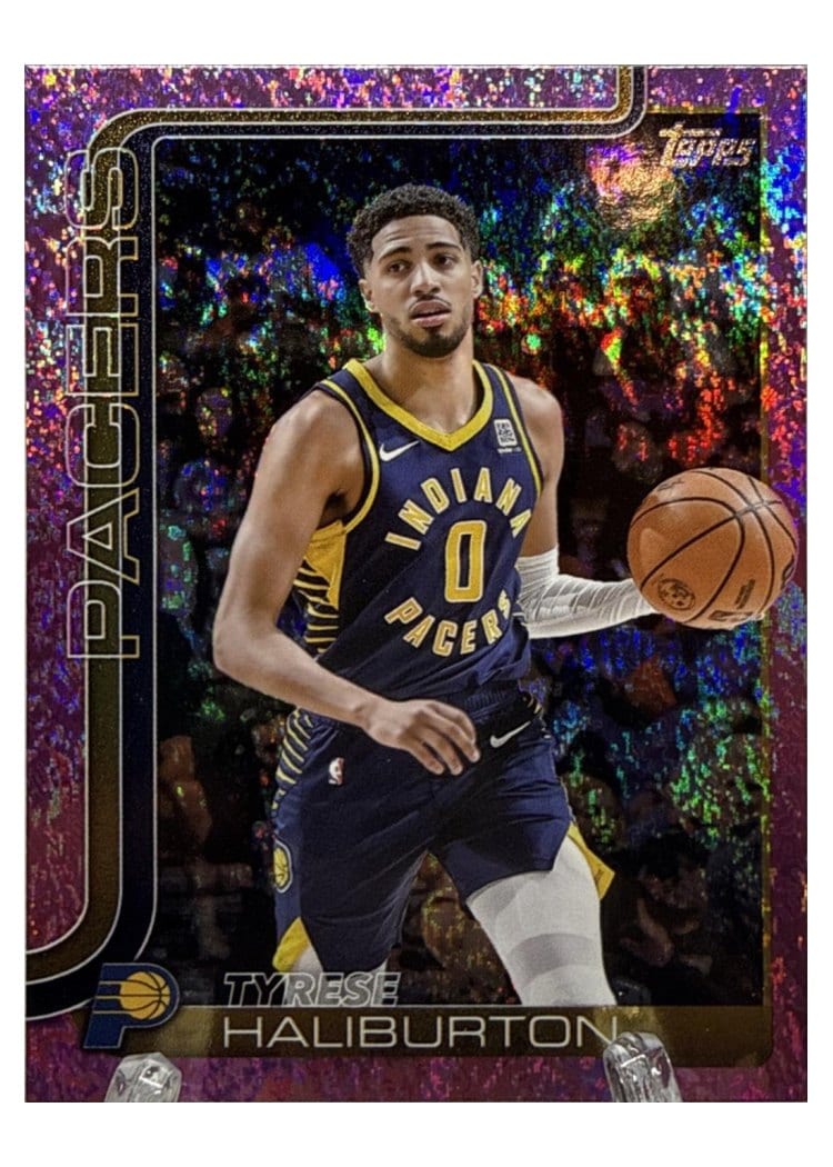 2025-26 Topps Base Set Tyrese Haliburton Holo Pink Foil #47 card