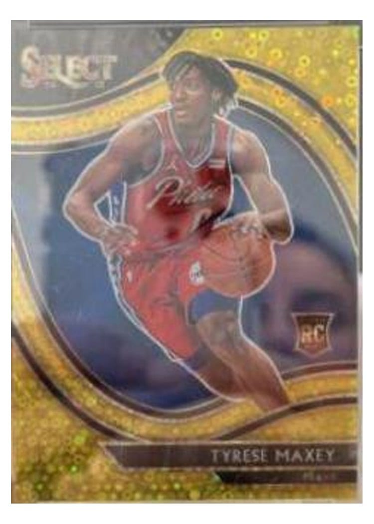 2020-21 Panini Select Base Set Tyrese Maxey #280 card
