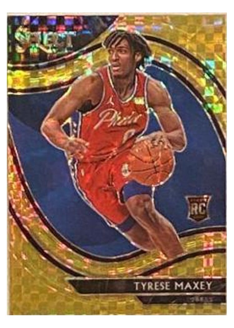 2020-21 Panini Select Base Set Tyrese Maxey #280 card