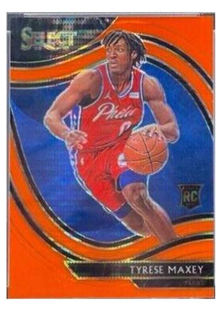 2020-21 Panini Select Base Set Tyrese Maxey #280 card
