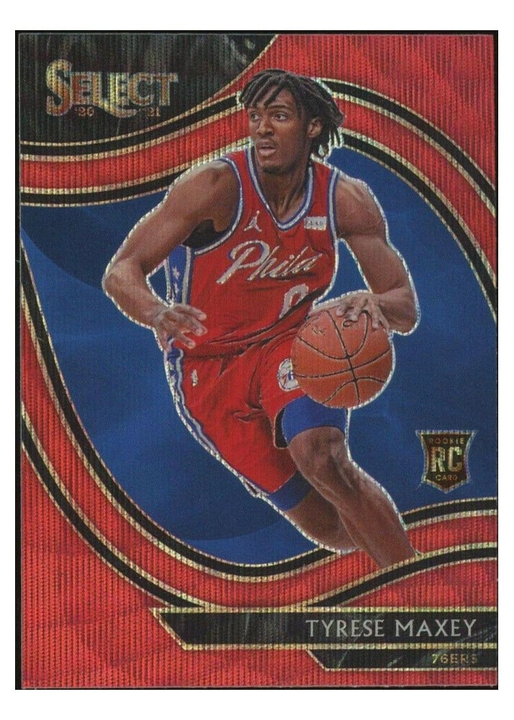 2020-21 Panini Select Base Set Tyrese Maxey #280 card