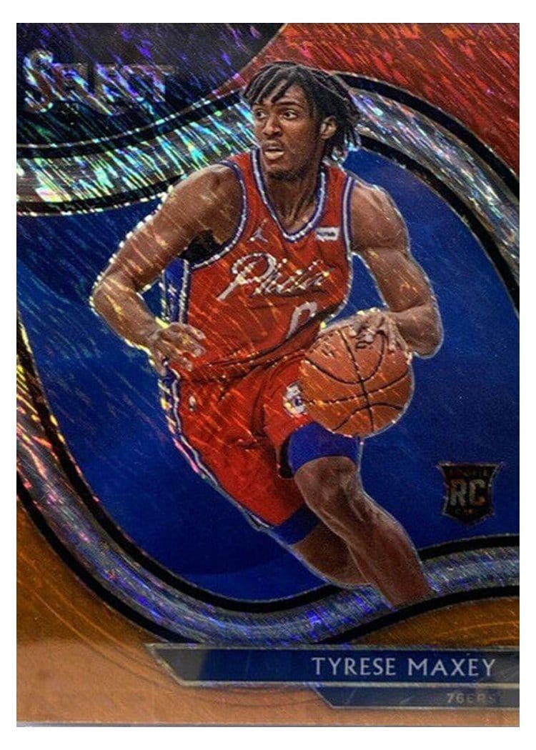 2020-21 Panini Select Base Set Tyrese Maxey #280 card