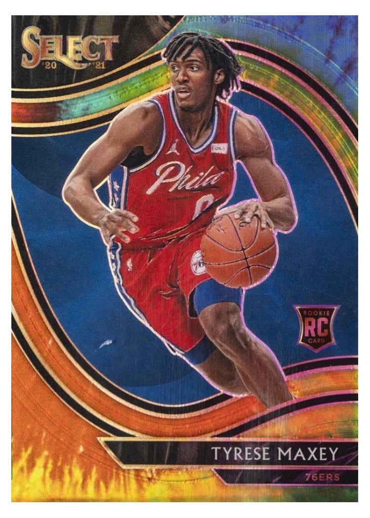 2020-21 Panini Select Base Set Tyrese Maxey #280 card