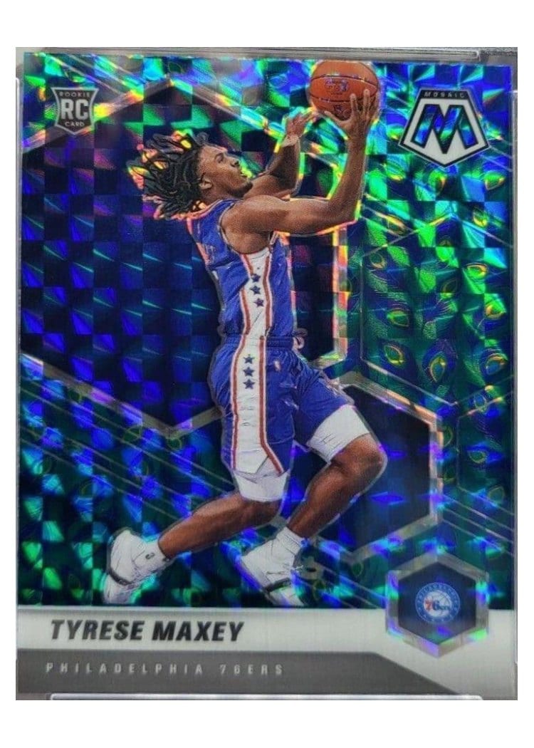 2020 Panini Mosaic Tyrese Maxey #203 card