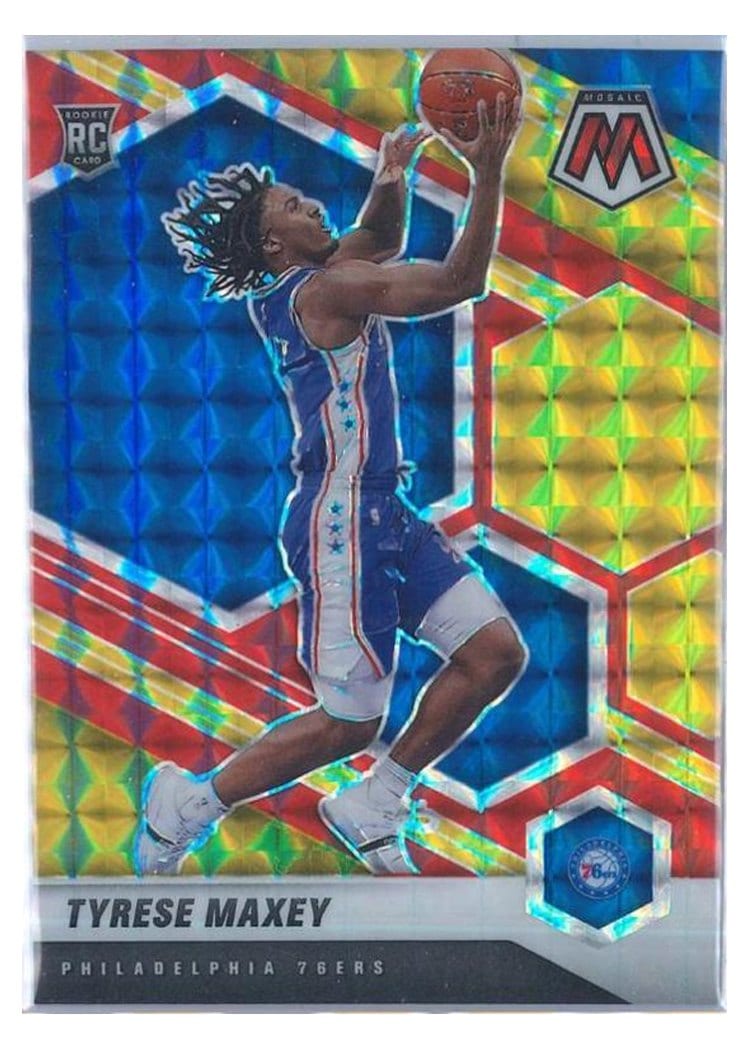 2020 Panini Mosaic Tyrese Maxey #203 card