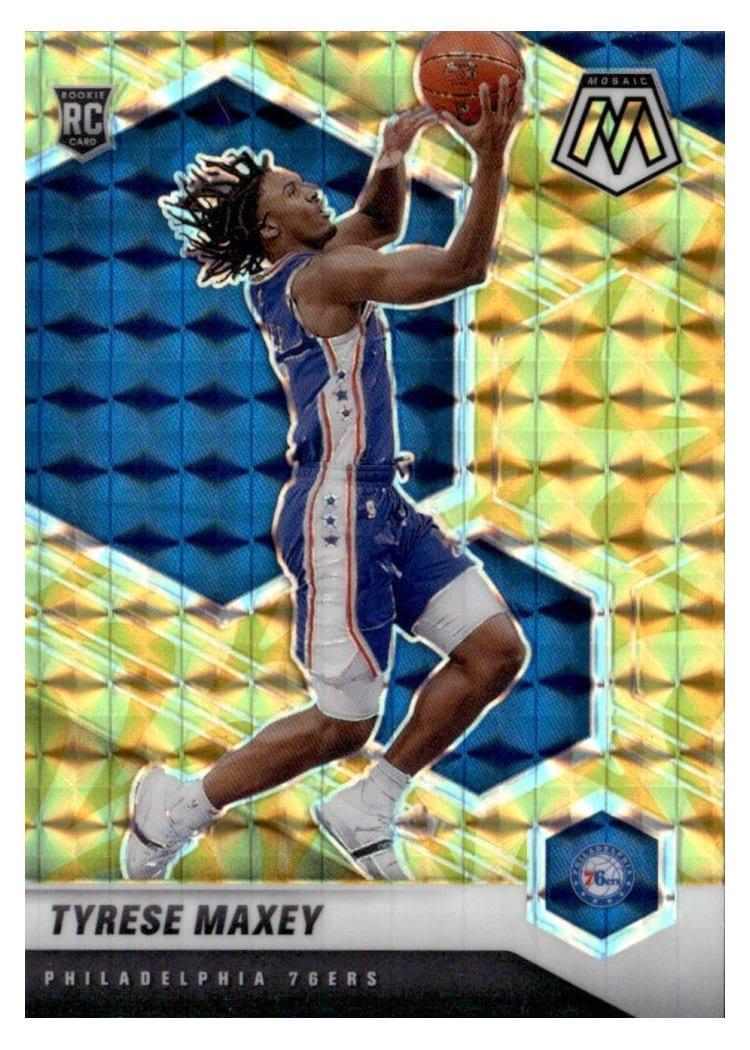 2020 Panini Mosaic Tyrese Maxey #203 card