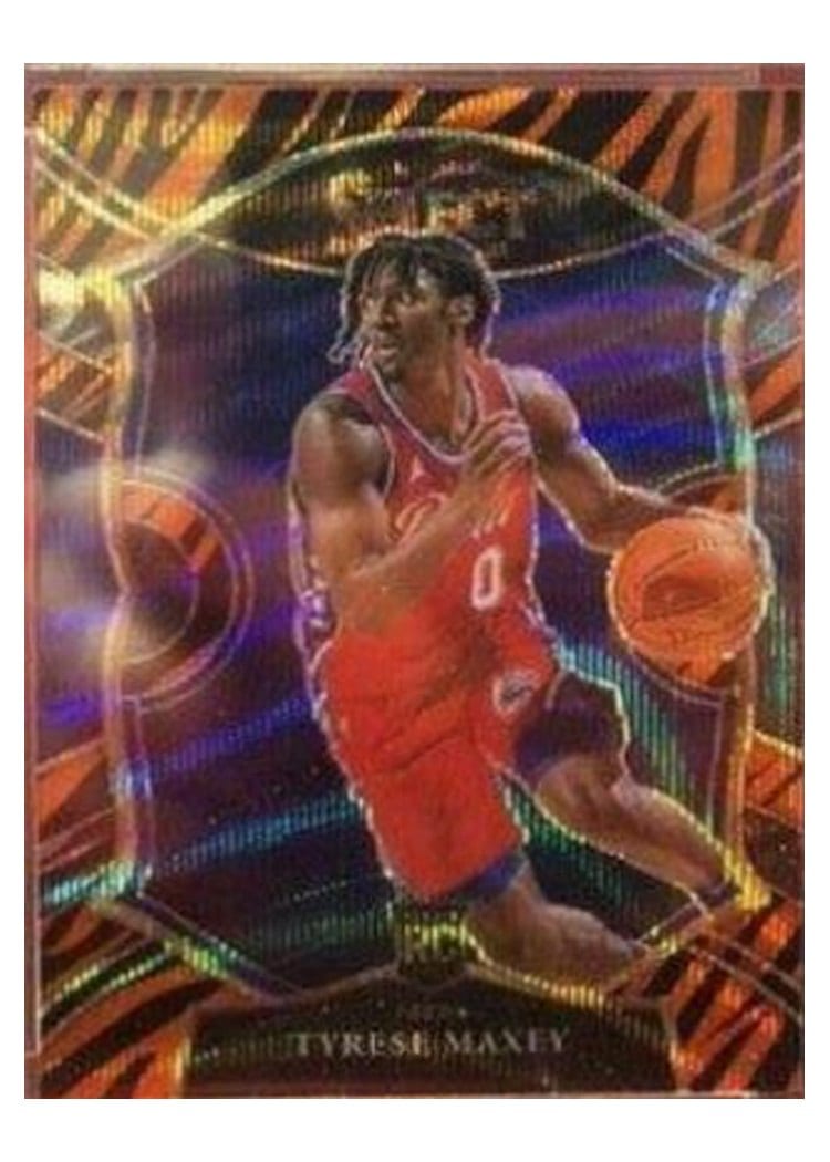 2020 Panini Select Tyrese Maxey Tiger Prizm #81 card