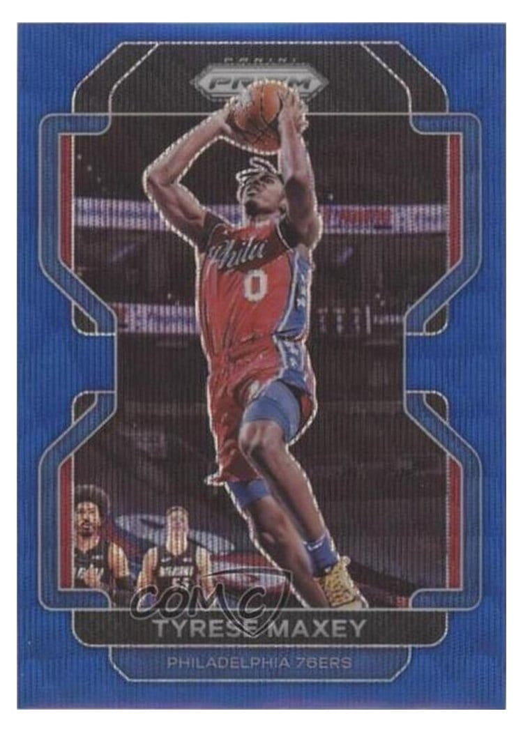 2021-22 Panini Prizm Base Set Tyrese Maxey #28 card