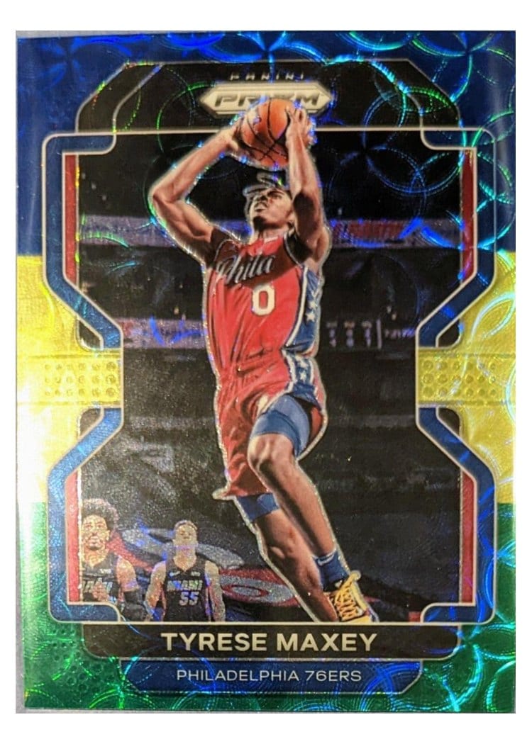 2021-22 Panini Prizm Base Set Tyrese Maxey #28 card