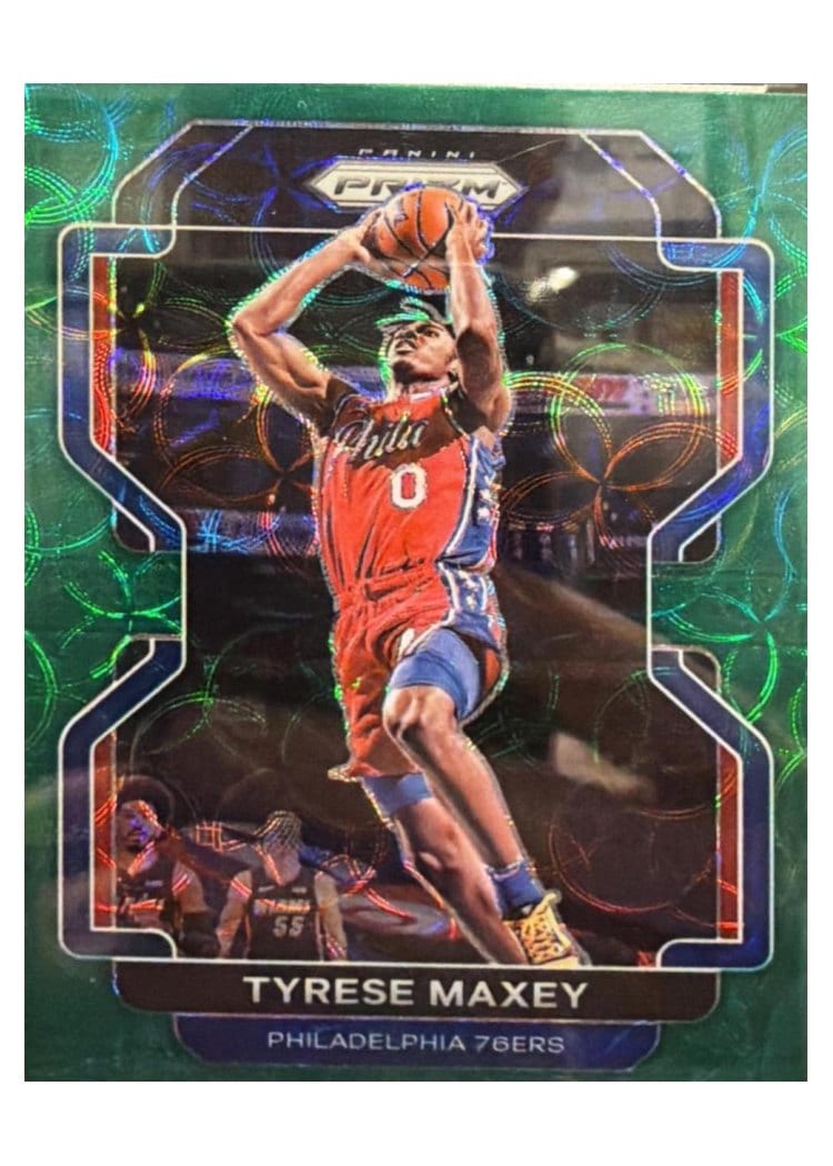 2021-22 Panini Prizm Base Set Tyrese Maxey #28 card