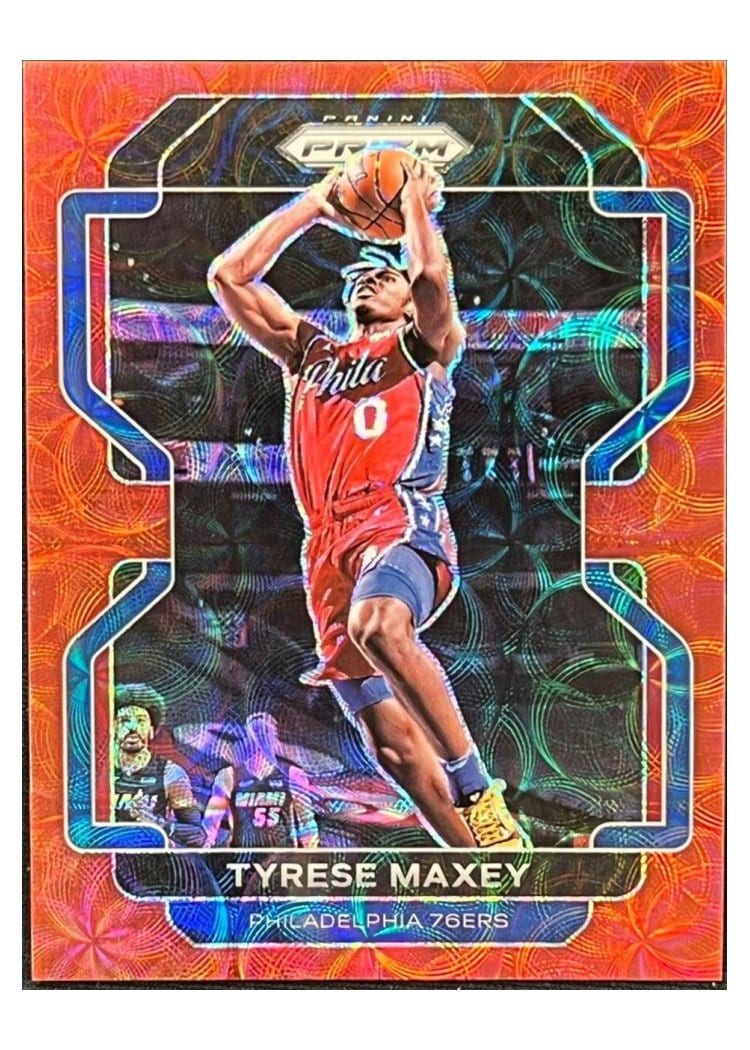 2021-22 Panini Prizm Base Set Tyrese Maxey #28 card
