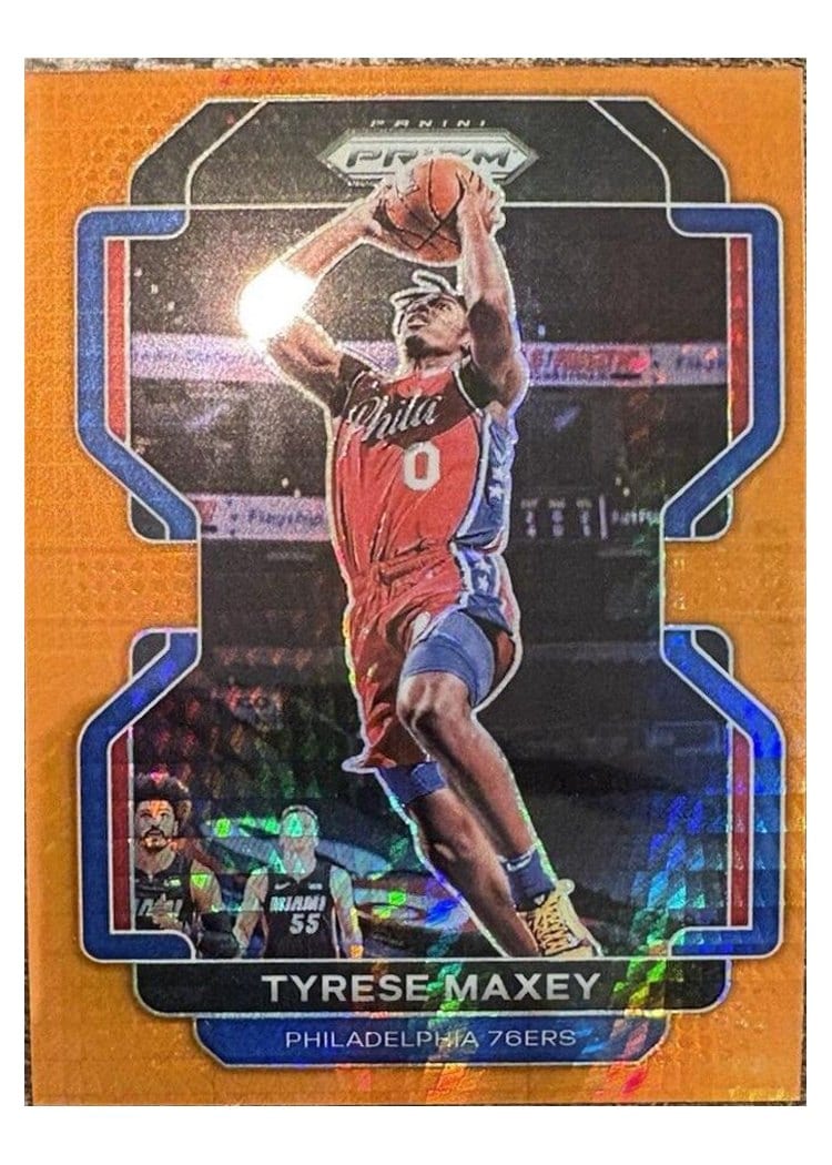 2021-22 Panini Prizm Base Set Tyrese Maxey #28 card