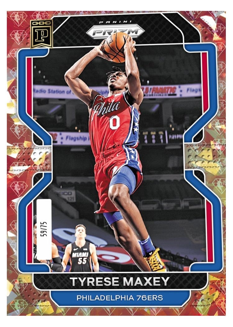 2021-22 Panini Prizm Base Set Tyrese Maxey #28 card