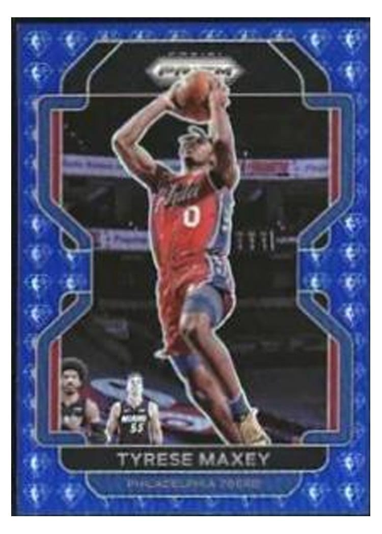 2021-22 Panini Prizm Base Set Tyrese Maxey #28 card