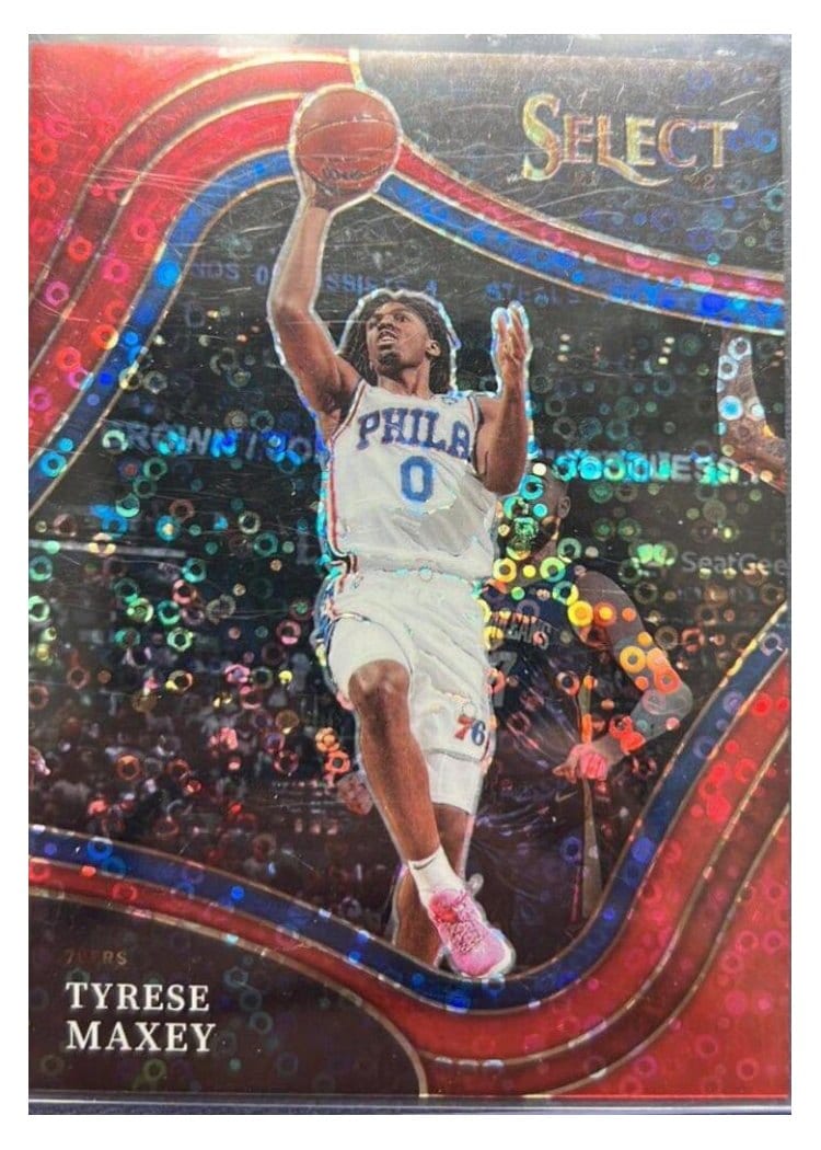 2021-22 Panini Select Base Set Tyrese Maxey #245 card