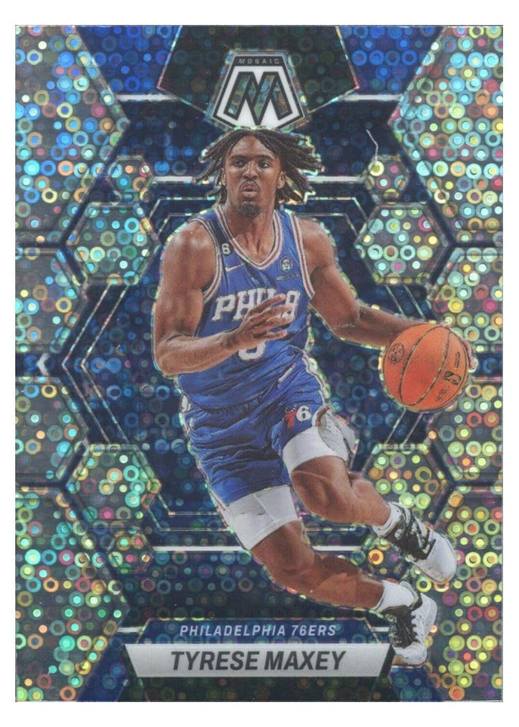2022-23 Panini Mosaic Base Set Tyrese Maxey #89 card