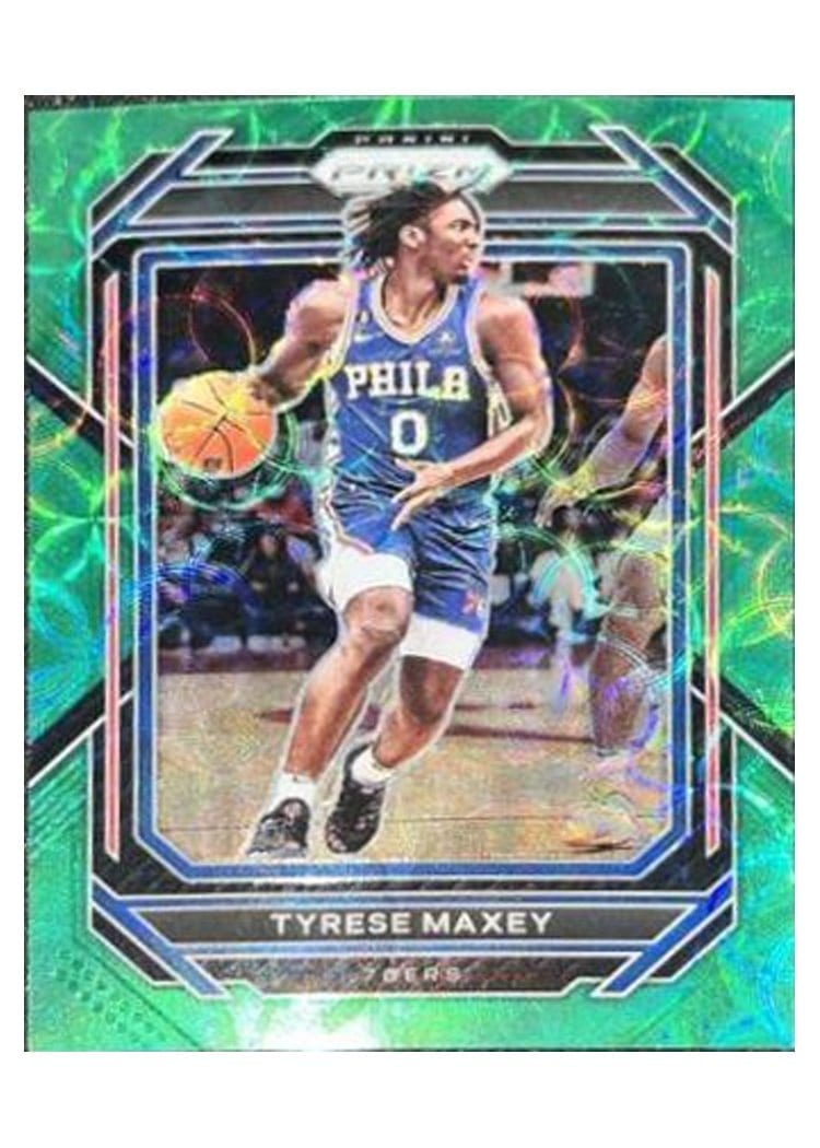 2022-23 Panini Prizm Base Set Tyrese Maxey #21 card