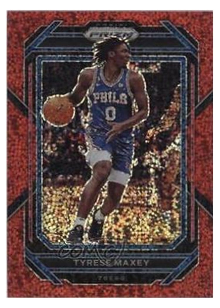 2022-23 Panini Prizm Base Set Tyrese Maxey #21 card